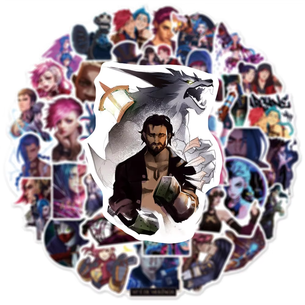 10/30/50PCS Hot Game Arcane LOL Cartoon Character Vi Jinx Sticker For Luggage Laptop iPad Skateboard Phone Sticker Wholesale - Image 4