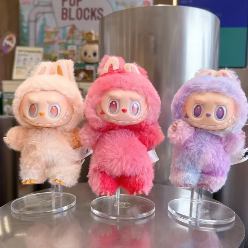 100% authentic Labubu V3 V2 V1 at Pop Mart The Macaron Series Vinyl Plush Pendant Blind Box Gift: Monsters High Energy Ahead - Image 4