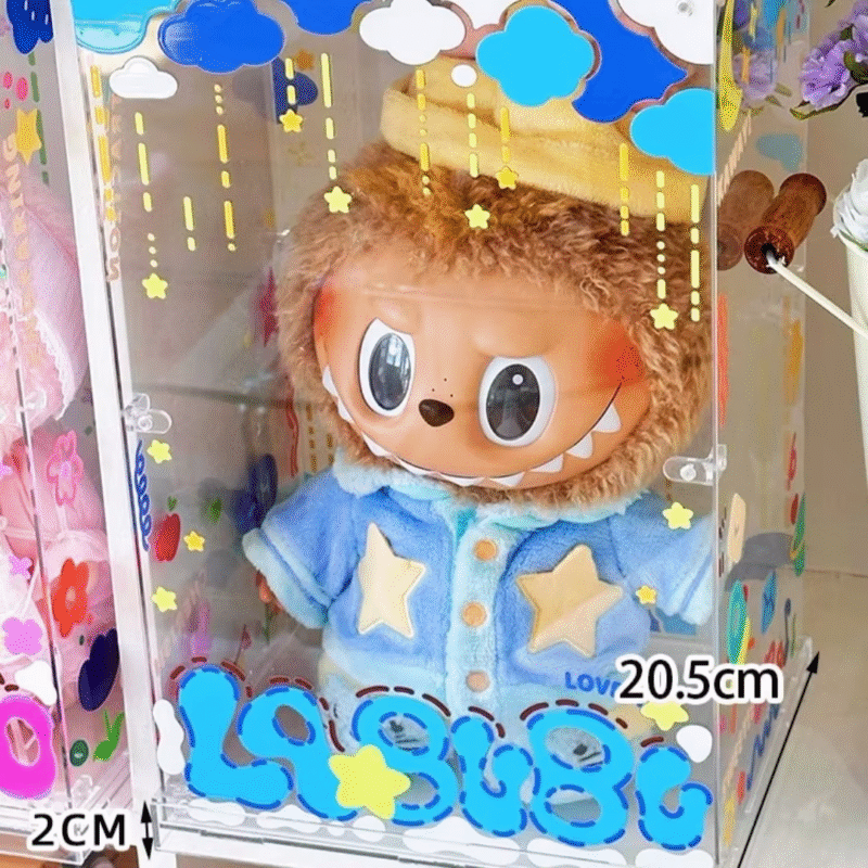 The Monsters Labubu 38cm Storage Display Stand is a stylish toy display box that is 38cm in length - Image 4