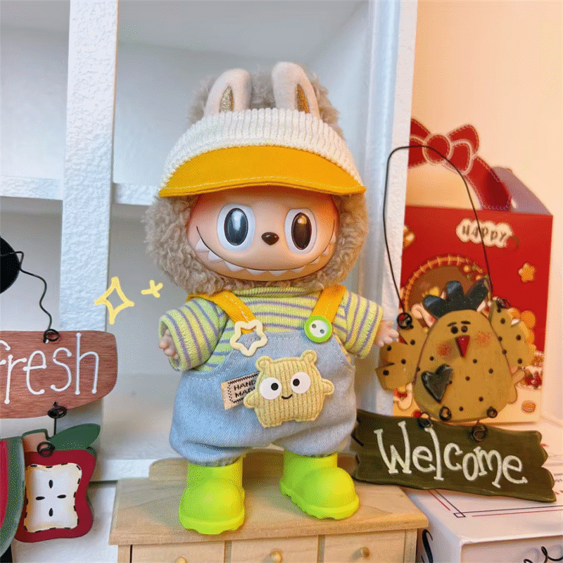 Winter Outfits of Kpop Exo Labubu Idol Clothes for 17cm Mini Plush Dolls Gift