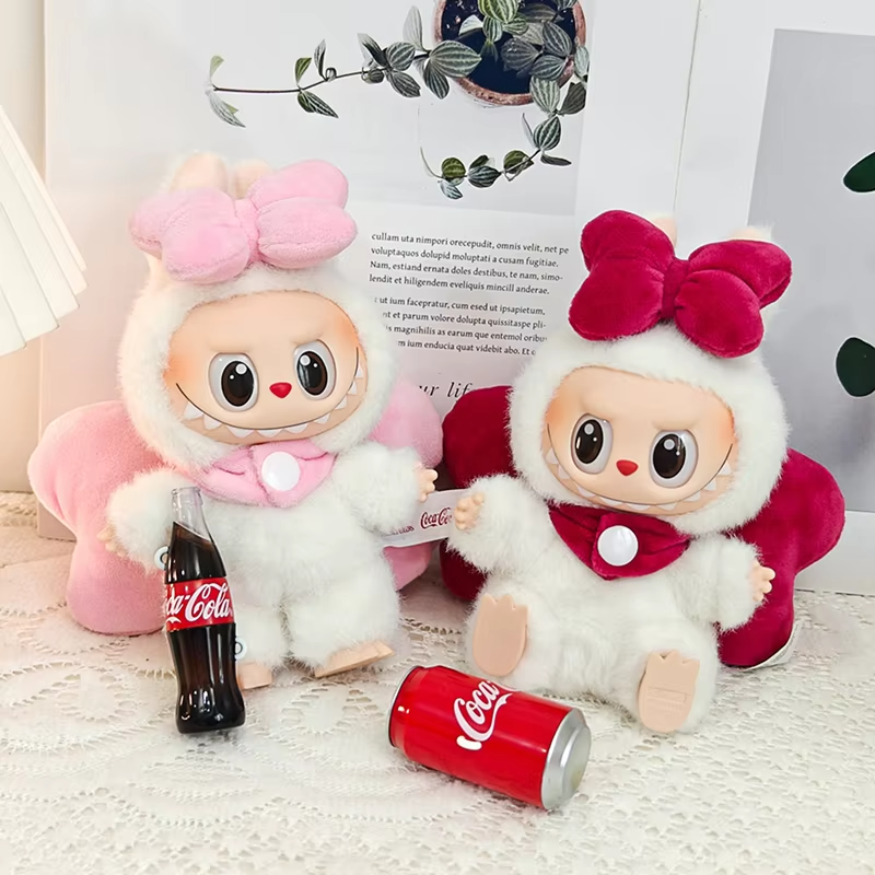 Labbubu Black and White Angel Wings 2025 Outfits for Kids’ Handmade Action Toy Figures and Labubu Macaron Dolls - Image 3