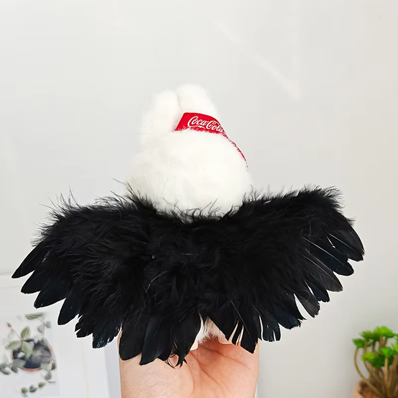 Labbubu Black and White Angel Wings 2025 Outfits for Kids’ Handmade Action Toy Figures and Labubu Macaron Dolls - Image 4