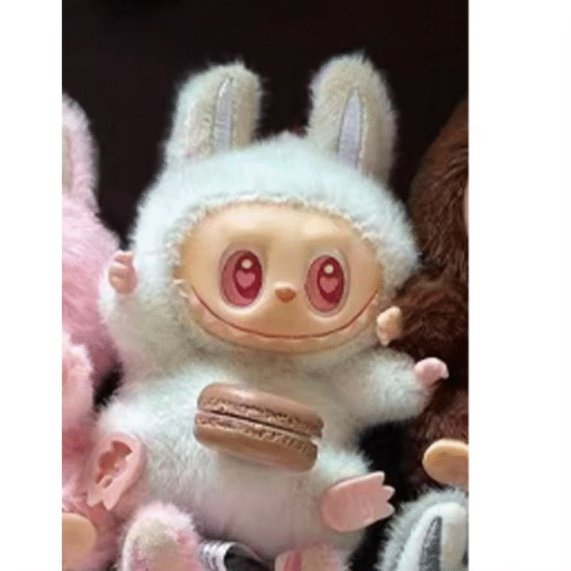 A new figure from the Macaron Biscuit series Labubu keychain action figure is a monster from a blind box. Toys and gifts hidden inside are a pleasant surprise for children; dolls can be retrieved out - Image 4