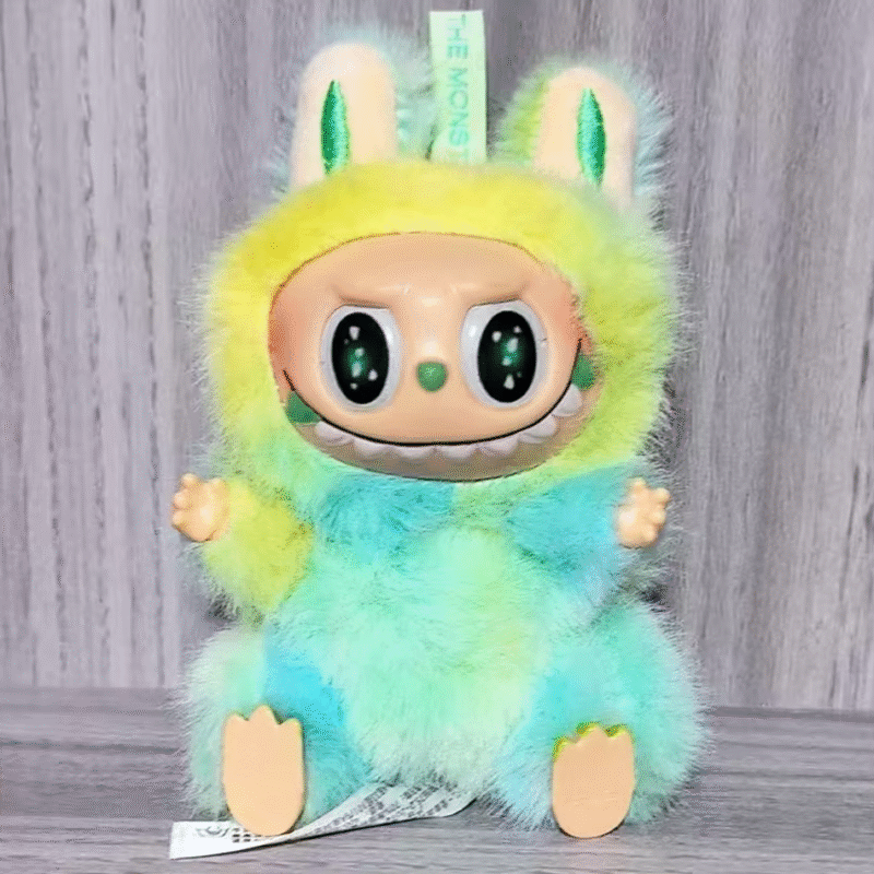 Labubu the Monsters v3 Sitting Series Blind Plush Box, Animated characters, Keychain, and a vinyl base figure - Image 6