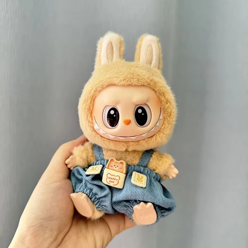 The doll accessories have been made according to the dimensions to fit the Labubu Dolls in the 15-17 cm range. Chic sitting party outfits. Soft doll accessories. 15-17 cm Labubu Dolls - Image 4