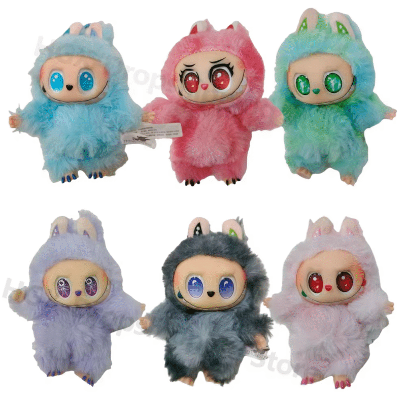 Blind Teddy Box Vinyl Base Toy with Animated Characters, Mysterious Surprise Box, Keychain, Labubu The Monsters V3 Series