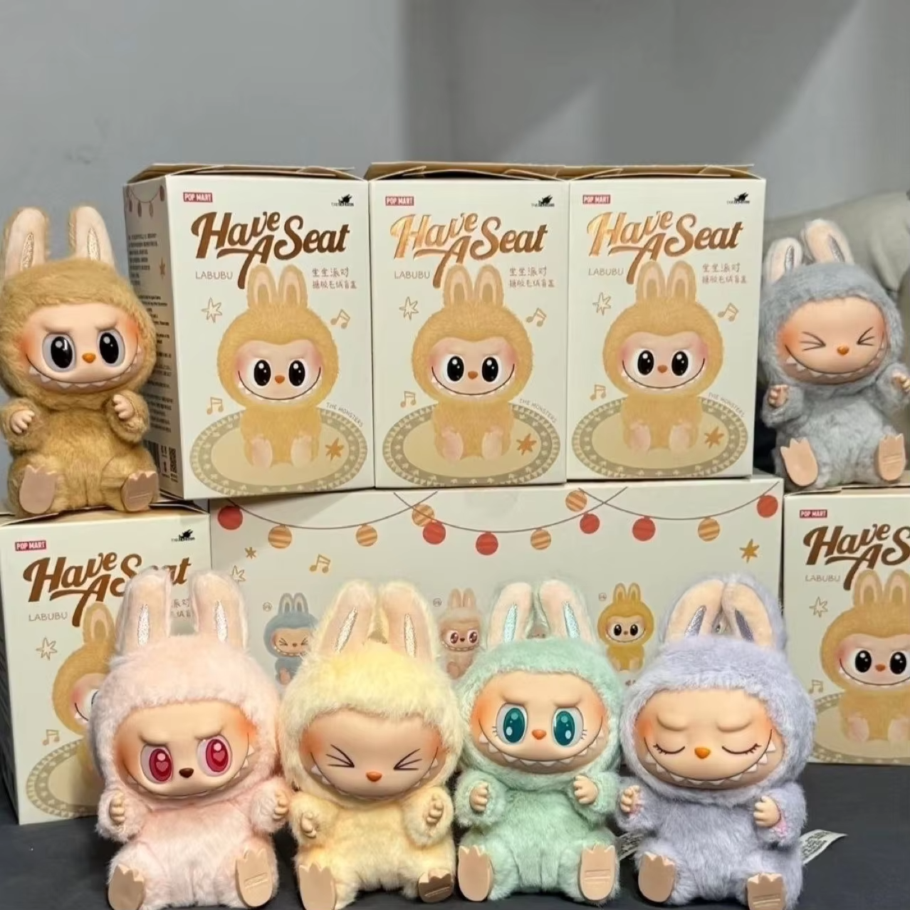 Blind Box LABUBU Sitting Party Series of THE MONSTERS Toy Doll Keychain Pendant: Mysterious Surprise Presents for a Girlfriend's Birthday - Image 4