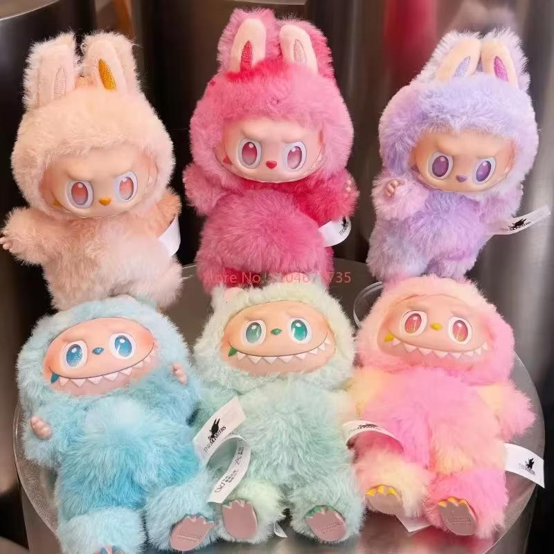 100% authentic Labubu V3 V2 V1 at Pop Mart The Macaron Series Vinyl Plush Pendant Blind Box Gift: Monsters High Energy Ahead - Image 6
