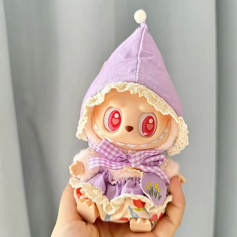 Mini plush dolls' clothes and outfit accessories for Korea Kpop Exo fashion 17cm Labubu II Idol Dolls Sitting Party
