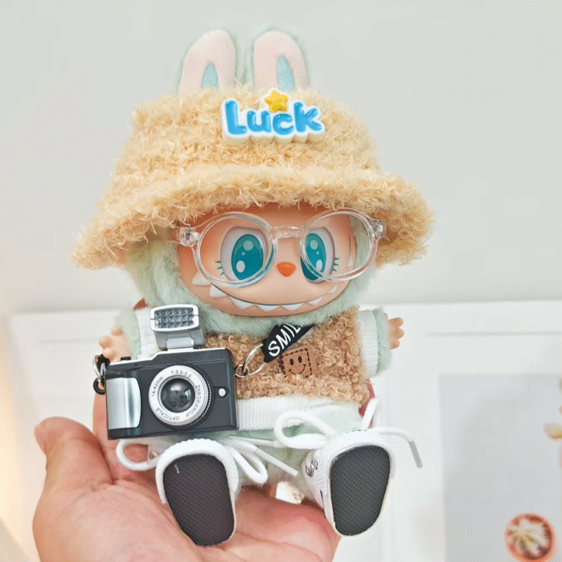 Dress your doll like a star! This 17cm Mini Plush Doll Outfit Set, dipped in macaron pastel and edged with Korea flair, is a runway gift for Labubu idols V1 and V2 - Image 3