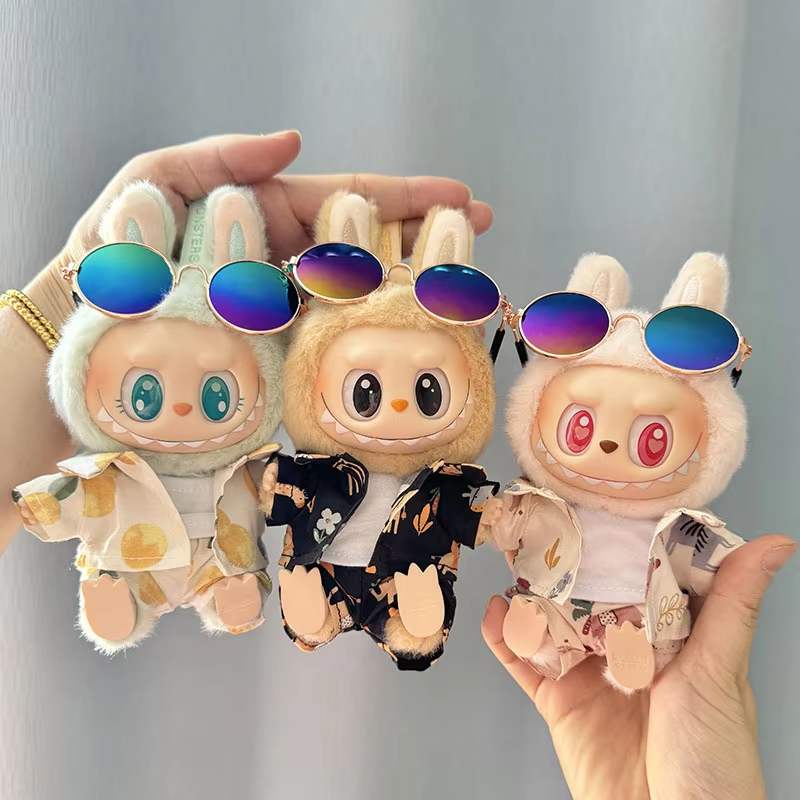 Cuddle Labubu I II Idol Dolls I Kpop Exo Presents DIY Clothes 17cm For Fashion Clothing Korea Cute Hoodie Mini Plush Doll Sitting Party Outfit - Image 4