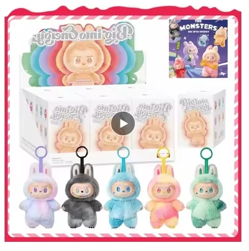 Labubu 2028 New Monsters Series Backpack Pendant Toys Keychain Mysterious Box Miniso Blind Box Birthday Presents For Kids