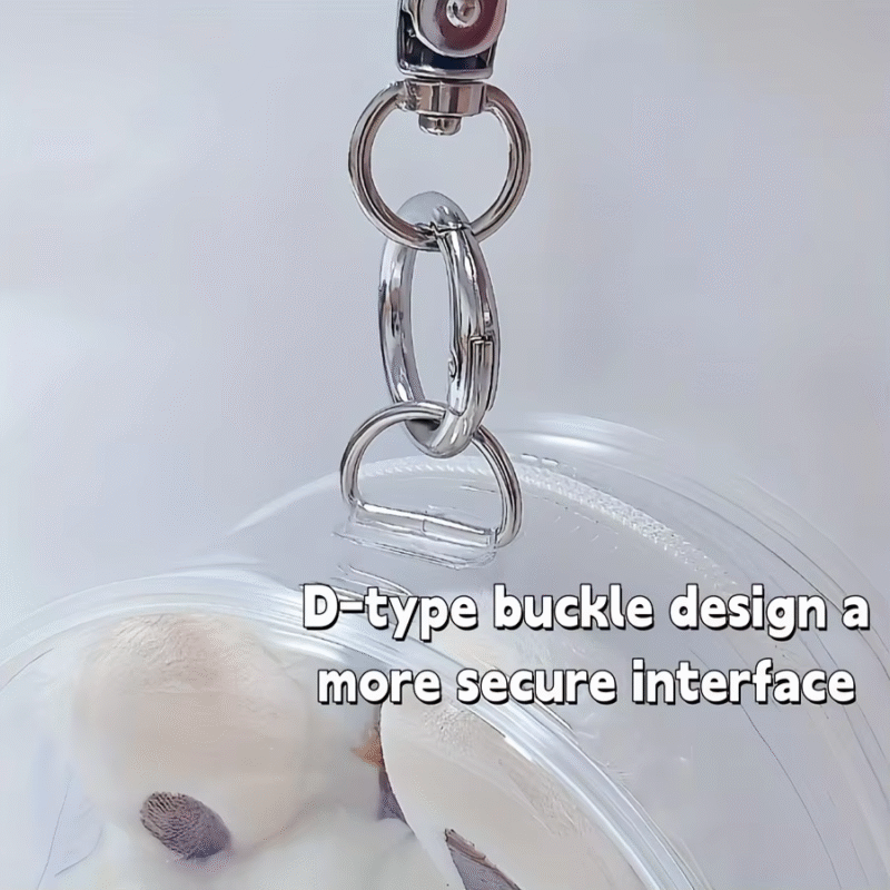 The PVC Storage Box with keychain and fur balls is perfect for organizing and storing your beloved 17cm Labubu figures and glue dolls - Image 3