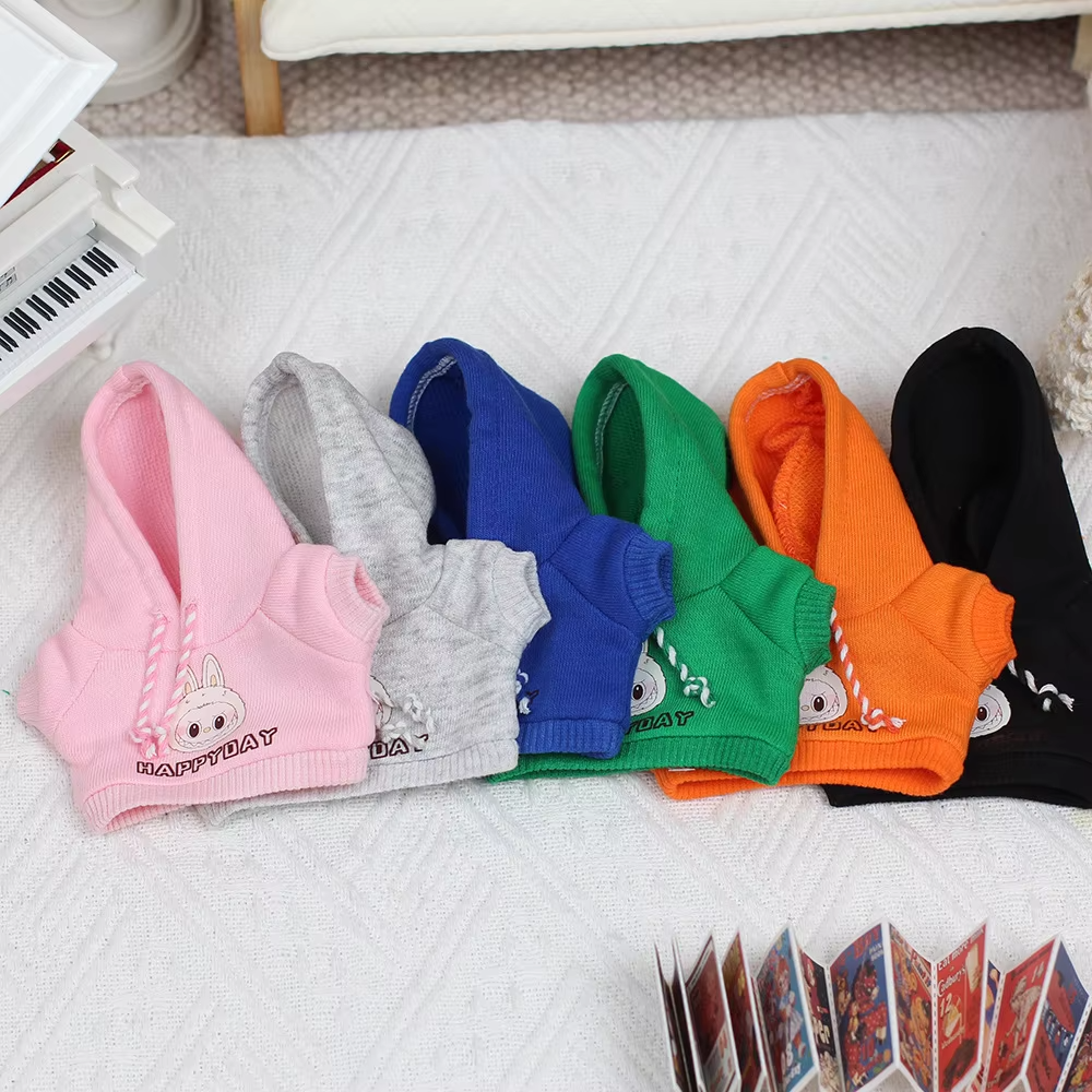 Ropa Labubu Accessories Doll Little Clothes DIY Kids Gift 17cm Labubu Outfit Clothes Hoody Jeans Leisure Sports Set Kawaii Decor - Image 5