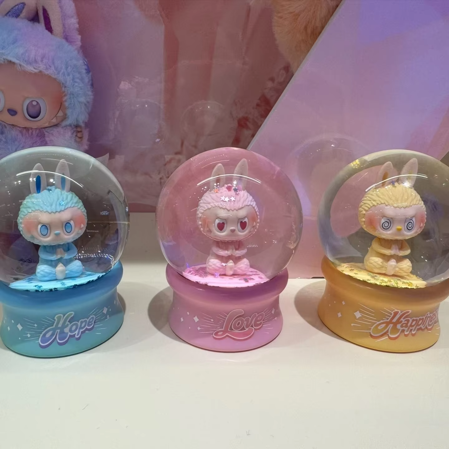 Monsters Big Into Energy Series Real Blind Box Crystal Ball Ornament Labubu Christmas Toys Model Peripheral Decor Package