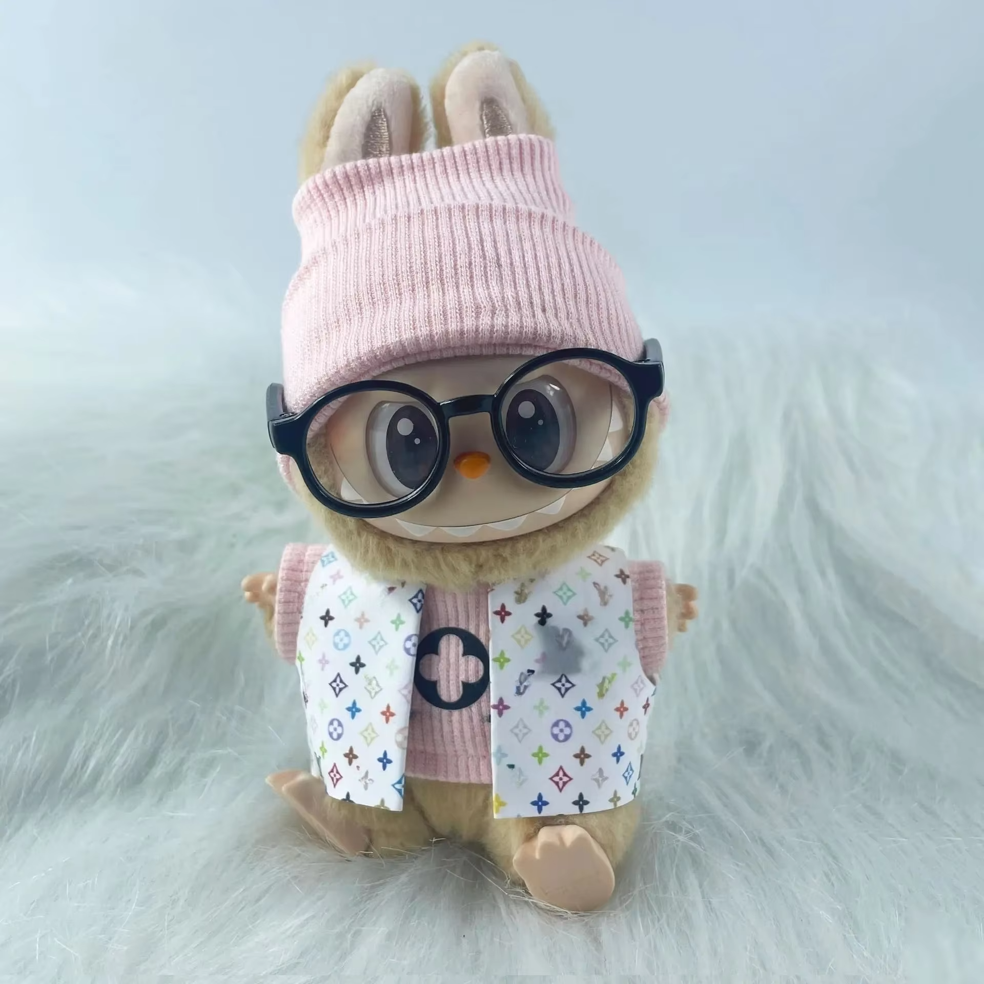 17cm Labubu II Dolls Clothing Kpop Exo Labubu Idol Leather Waistcoat Clothes Accessories Cultivate Present - Image 2