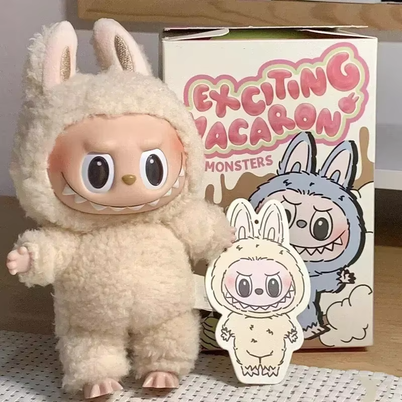 A Kawaii figure for a child's birthday, The Blind Box of The Monsters' Labubu Heartbeat Macaron PVC Figure Tabletop Ornament with Enamel Face - Image 4
