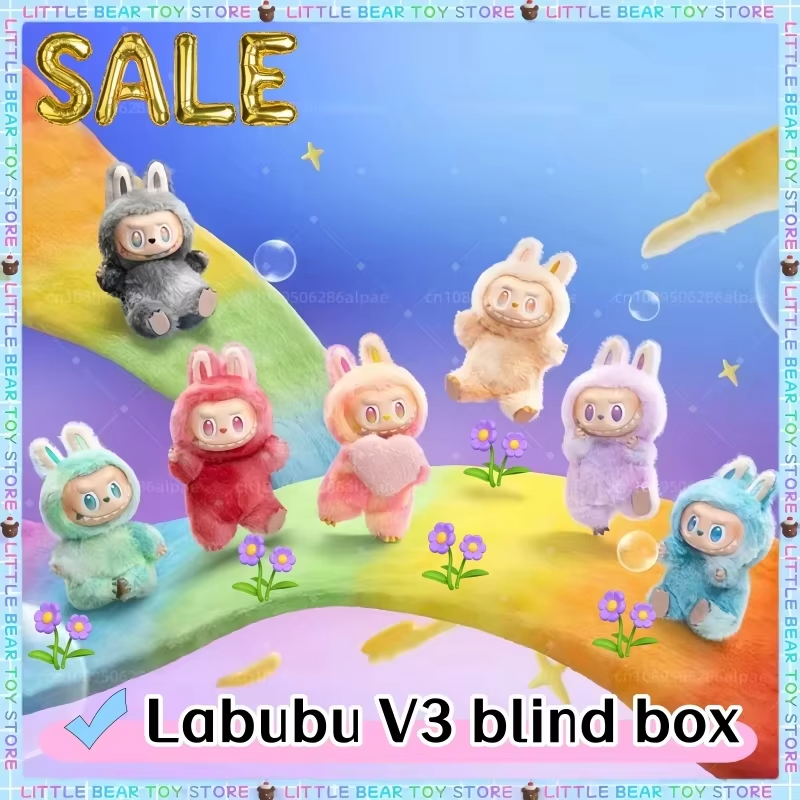 Genuine Labubu 3rd Generation Front High Energy Series Vinyl Blind Box Gift with Pendant Doll Macaron Color and Heartbeat