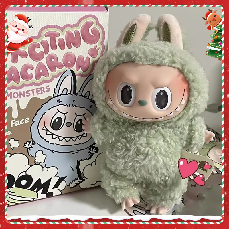 A Kawaii figure for a child's birthday, The Blind Box of The Monsters' Labubu Heartbeat Macaron PVC Figure Tabletop Ornament with Enamel Face - Image 3