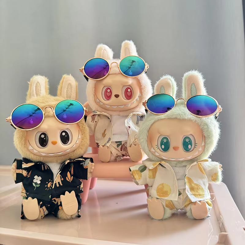 Adorable 17cm Dolls Outfit K-Pop EXO Inspired Fashion Labubu I & II Dolls Mini Plush Clothes Gift DIY Sitting Party 17cm Hoodie Mini Plush