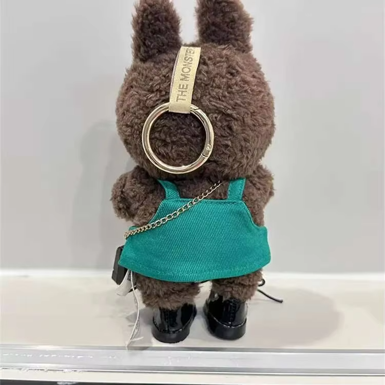 Labubu, 17 cm Accessories for the Monsters' Clothes Doll's Outfit Cartoon of Green Coffee Dress Shoes - Image 4