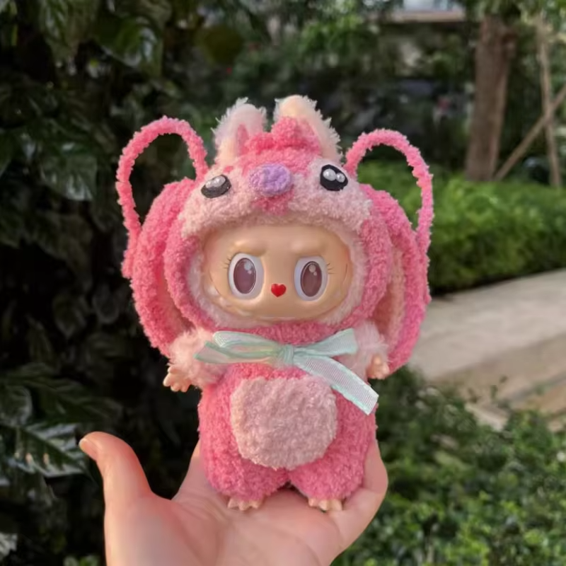 Dress up your collection with the Labubu Clothes 17cm accessory: a petite, pastel pink nod to Stitch, handcrafted to delight Labubu fans everywhere - Image 2