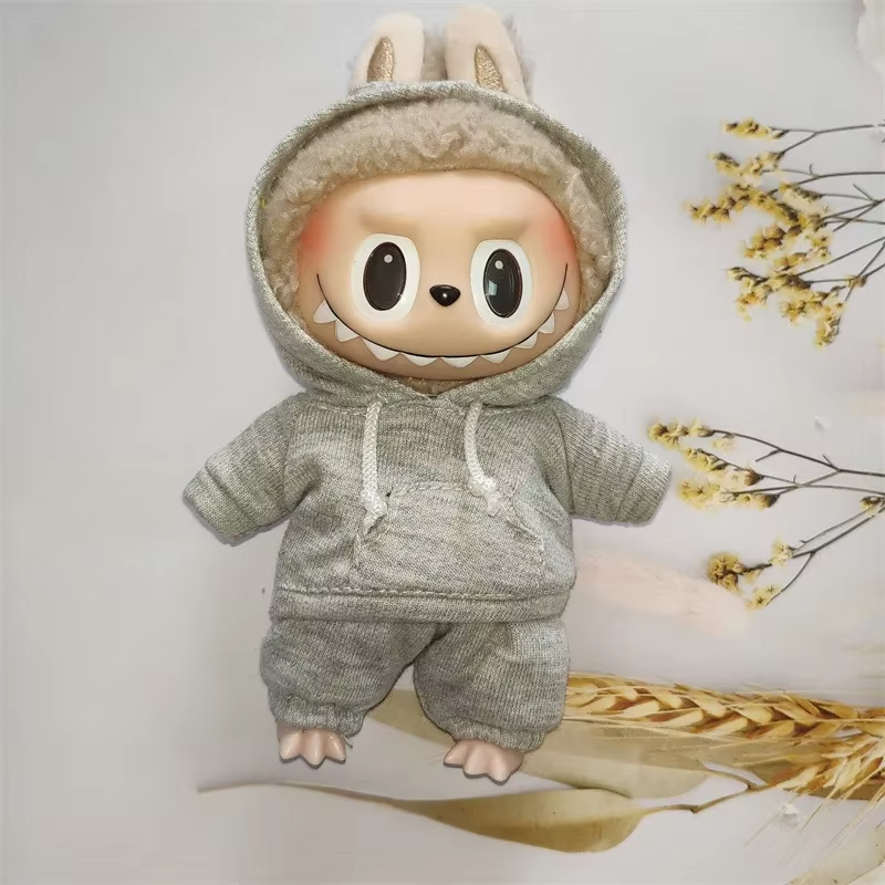 Give your 17 cm Labubu a trendy twist with this hoodie-and-pants set from The Monster Costume Accessories line - Image 5