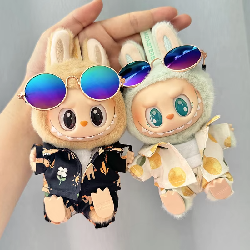 Cuddle Labubu I II Idol Dolls I Kpop Exo Presents DIY Clothes 17cm For Fashion Clothing Korea Cute Hoodie Mini Plush Doll Sitting Party Outfit - Image 2