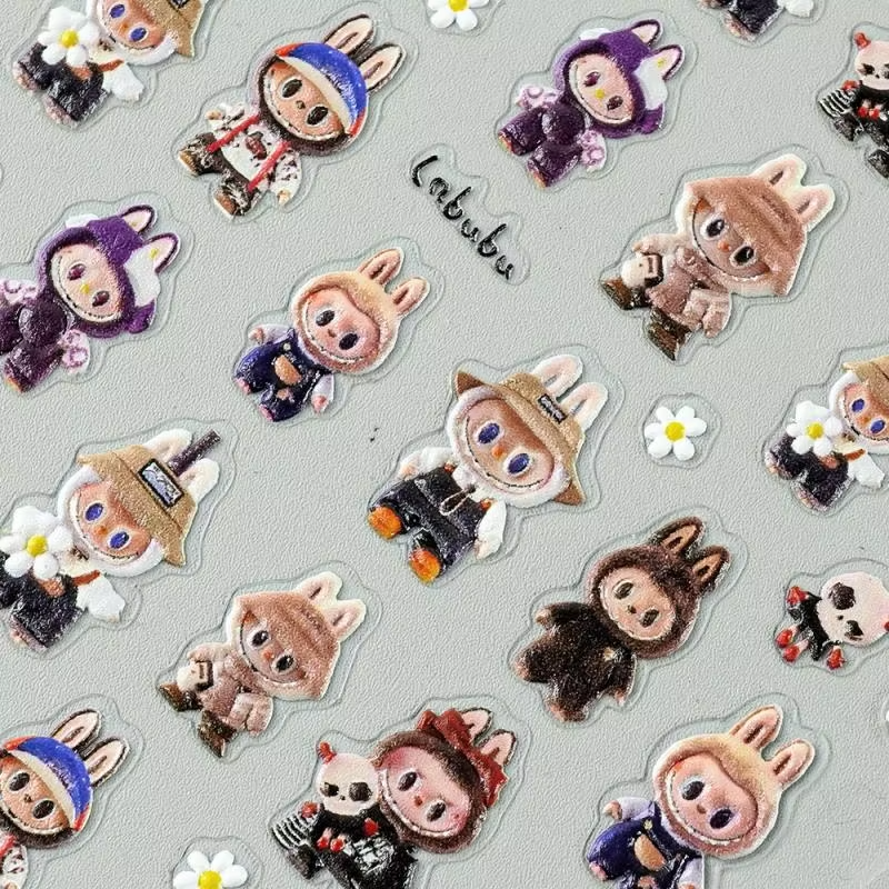 New Labubu Cartoon Stickers For Anime 3D stickers for personal items such as water bottles, tablets, phablets and even nails make for innovative gifts to be shared