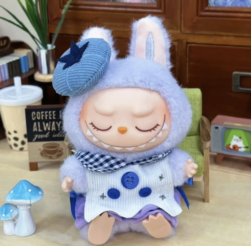 The 15cm Accessories for Labubu Plush Dolls - Apple Cake & Blueberry Cake Suit Outfits creates an adorable collection to the plush collection - Image 3