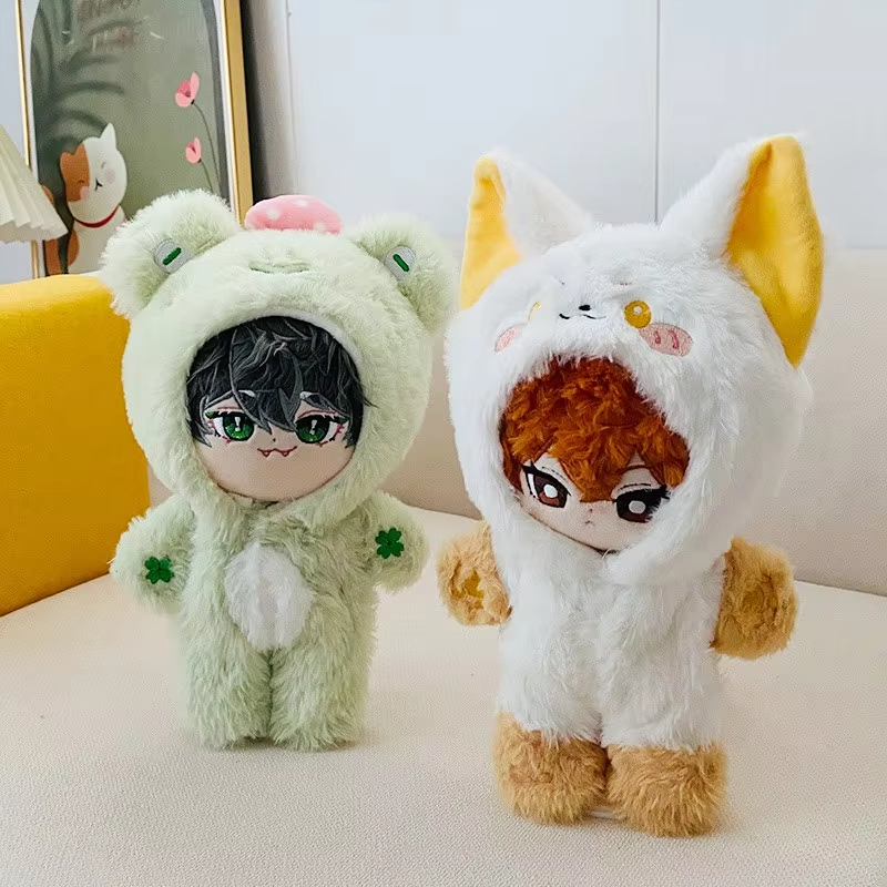 20cm Idol Cotton Doll Outfit Accessories: One-Piece Suits Collection for Dinosaurs, Foxes, Koalas, Cats, Raccoons, and Pandas - Image 4