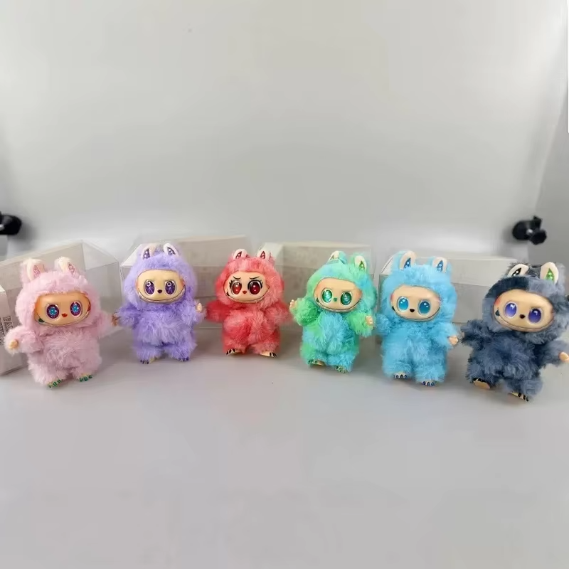 Hot Anime Figure Labubu Have A Seat Series PVC Pendant Doll Model Monster Replica Keychain for Children Birthday Presents, Stock Available for 2025