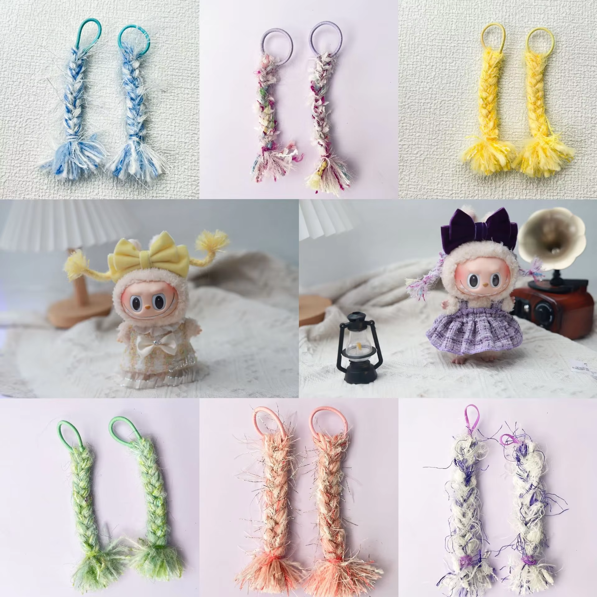Beautiful Labubu V3 Braided Headband: The Monsters Big Into Energy Series 17cm Labubu’s Custom Bow Headband