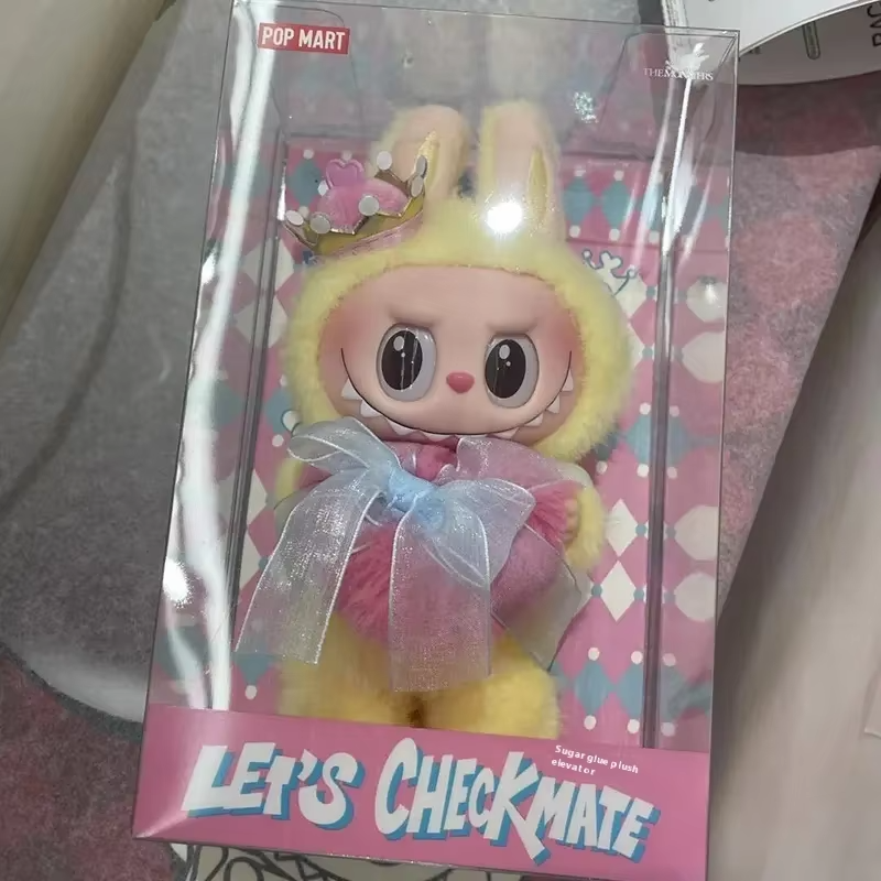 2025 New Labubu Popmart 17cm The Monsters Let's Checkmate Series: Trendy Play Toy Gift: Vinyl Plush Blind Box Hanging Card