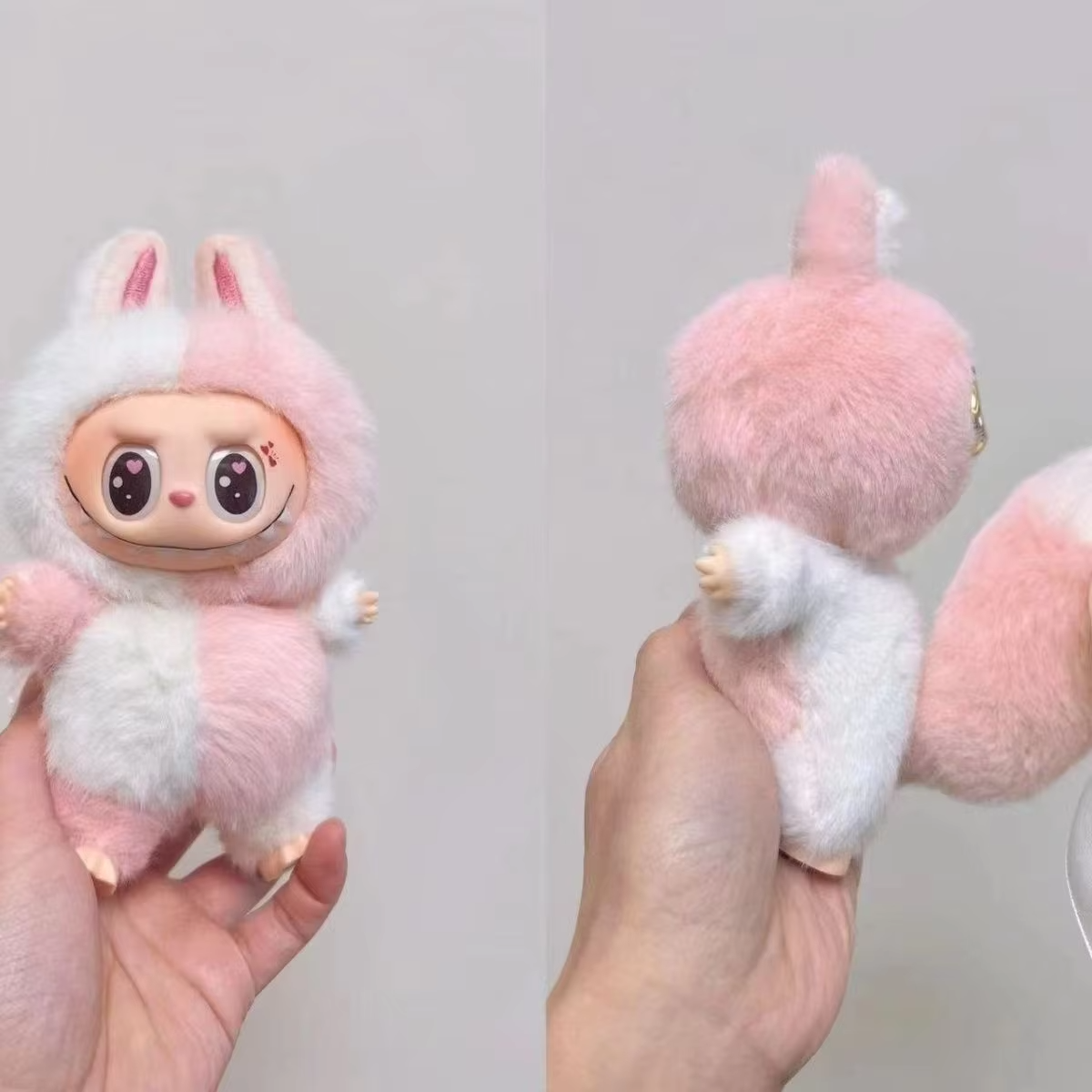Introducing the gorgeous 2025 Heartbeat Macaron Labubu, now draped in a dreamy cream-to-peach-pink gradient that whispers cozy warmth - Image 2