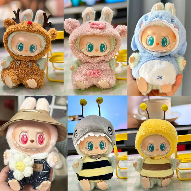 Cute Plush Dolls for the Shark Deer Outfit Accessories for Korea's Kpop Superstar Labubu I II Idol Dolls Sitting Party Wear