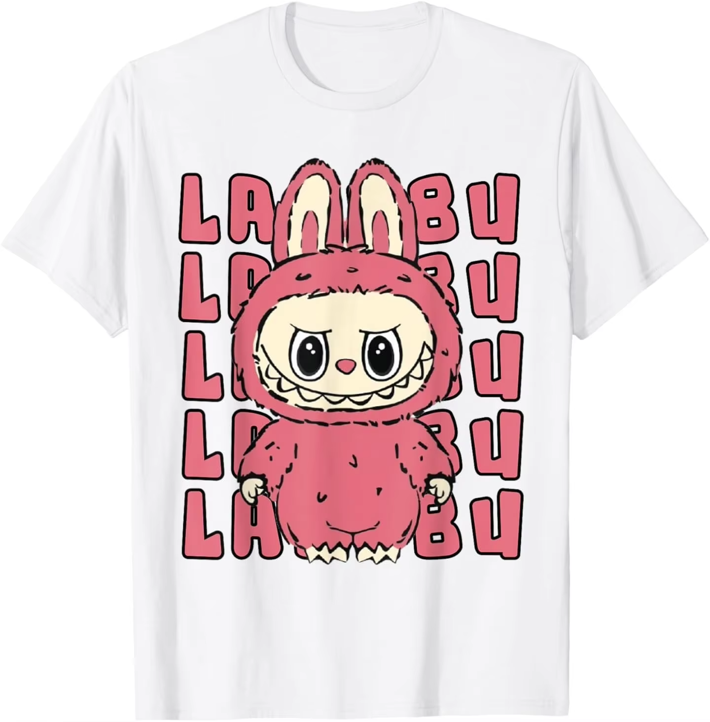 Complementing that heartfelt mischief, the Men’s and Women's Funny Labubu Lover Crochet T-Shirt practically hands you the title of Living Pie-slice of Personality