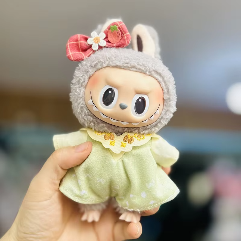 The Just 17cm of Clothing Summer Cool Set, tailored uniquely for Labubu dolls, offers a mini wardrobe boost packed with cheer - Image 2