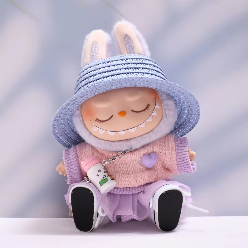 Perfectly adorable at just 17 cm long, the Labubu V1 V2 V3 Outfit Accessory Set was knit with care and sprinkled with charm - Image 5