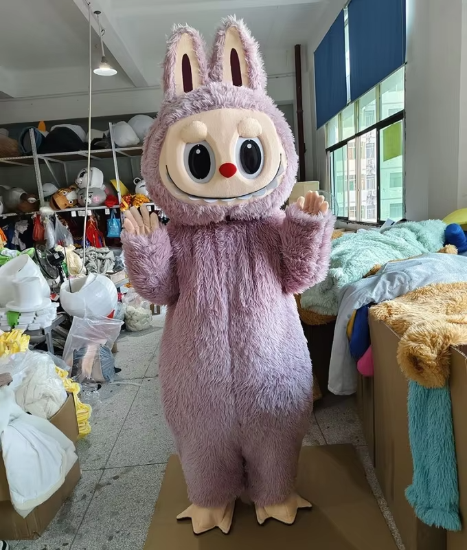 Claim the spotlight at your next event in the 2028 MINISO Labubu Rabbit Mascot Costume—your go-to plush cartoon icon for Halloween, cosplay, or adult parties - Image 4