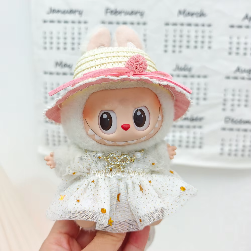 Outfit your favorite 15 to 17 cm plush doll in enchanting style with this Mini Plush Doll Princess ensemble: gauze gown - Image 3