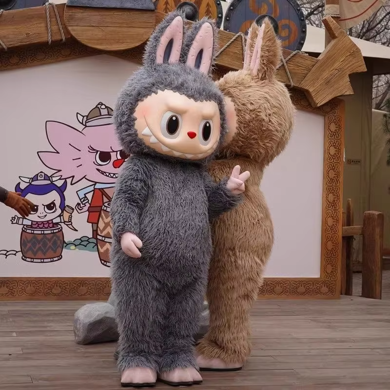 Claim the spotlight at your next event in the 2028 MINISO Labubu Rabbit Mascot Costume—your go-to plush cartoon icon for Halloween, cosplay, or adult parties - Image 3
