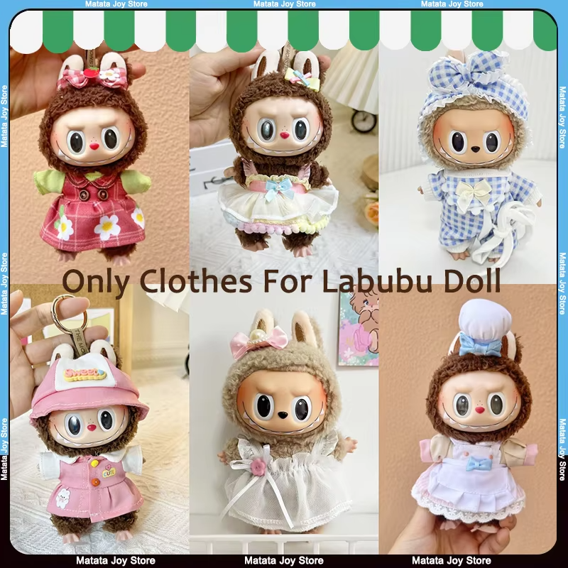 The Just 17cm of Clothing Summer Cool Set, tailored uniquely for Labubu dolls, offers a mini wardrobe boost packed with cheer